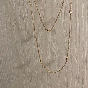 Long station bezel necklace. Perfect condition.